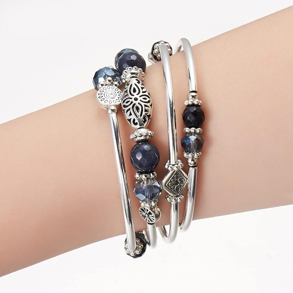 Stackable Beaded Bracelets For Women Boho Wrap Si… - image 4